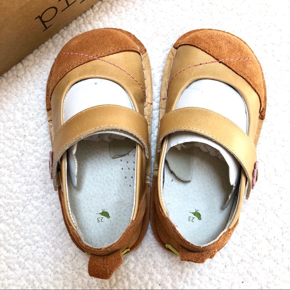 Pipit Caramel Suede Shoes Jill Mini Mary Jane’s 7 - Picture 6 of 13